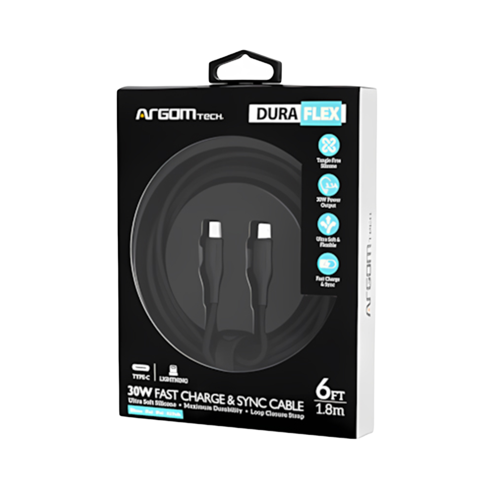 CABLE DURA FLEX 30W TYIPO-C A LIGHTNING 1.8M