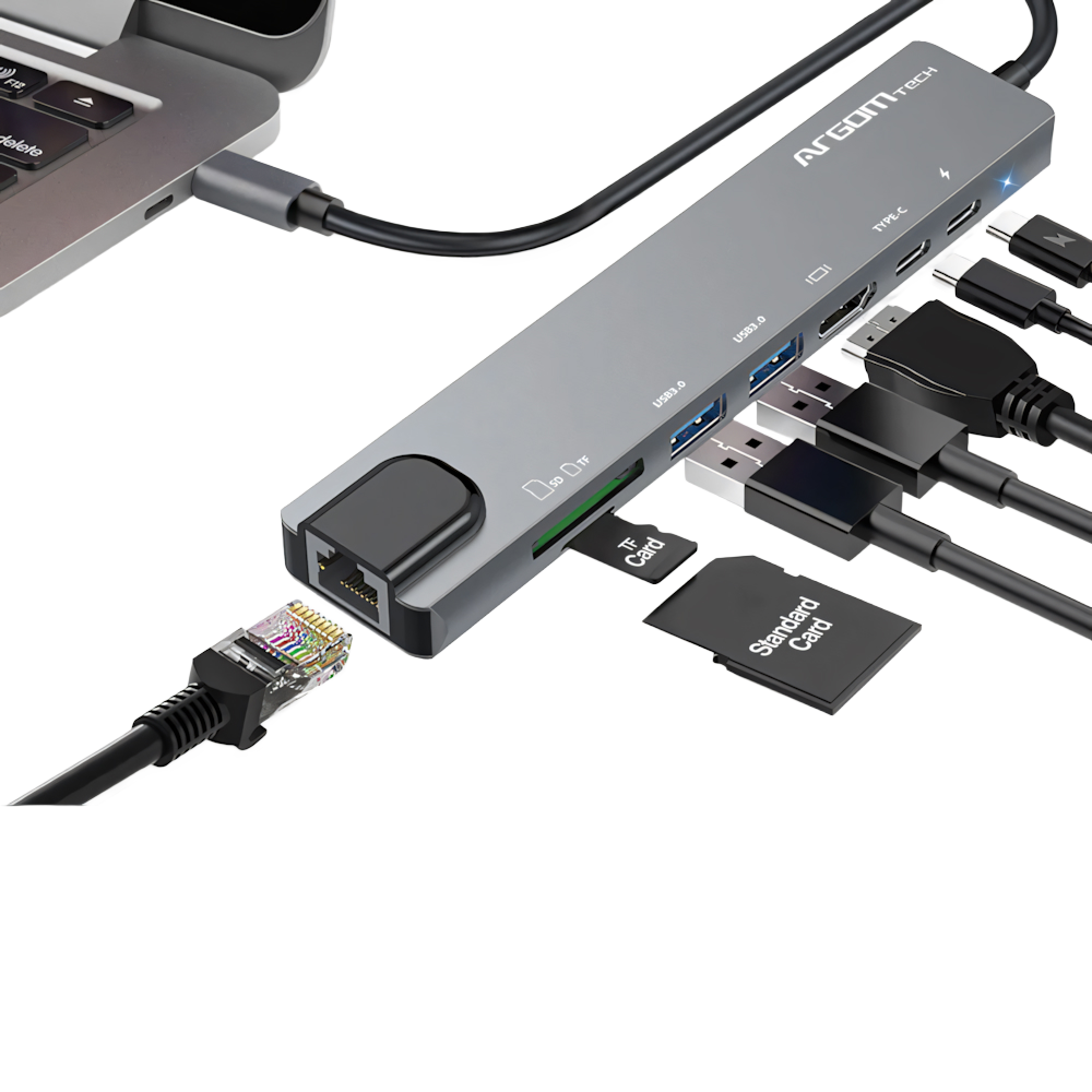 ADAPTADOR 8 EN 1 TIPO C HUB ONEAXESS