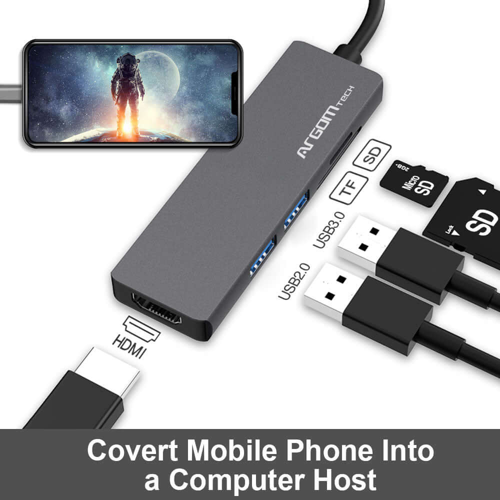 ADAPTADOR 5 EN 1 TIPO C HUB ONEAXESS