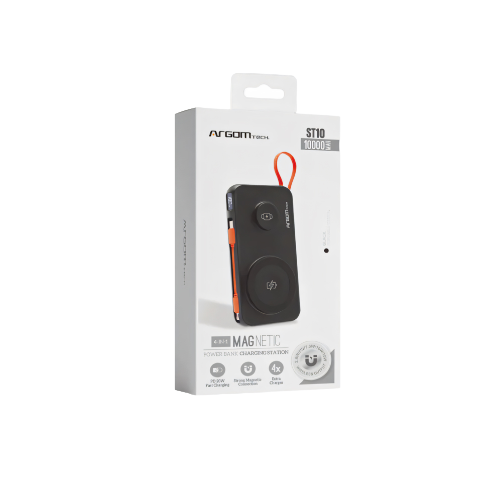 BATERÍA EXTERNA MAGNÉTICA 3 EN 1 ST10 DE 10 000 MAH