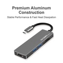 ADAPTADOR 5 EN 1 TIPO C HUB ONEAXESS