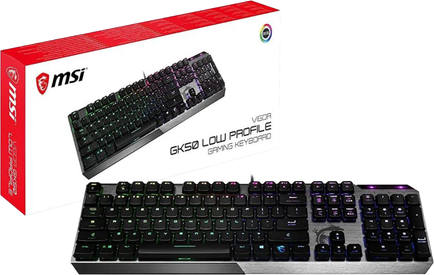 Teclado Gamer Vigor Low Profile Mecanico Iluminacion RGB US GK50