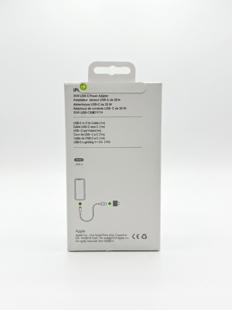 Cargador USB-C 35W Para Apple + Cable Trenzado USB-C a USB-C