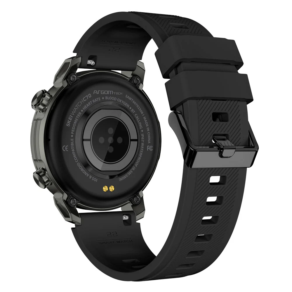 SMARTWATCH SKEIWATCH C70 - BLACK ALUMINUM CASE