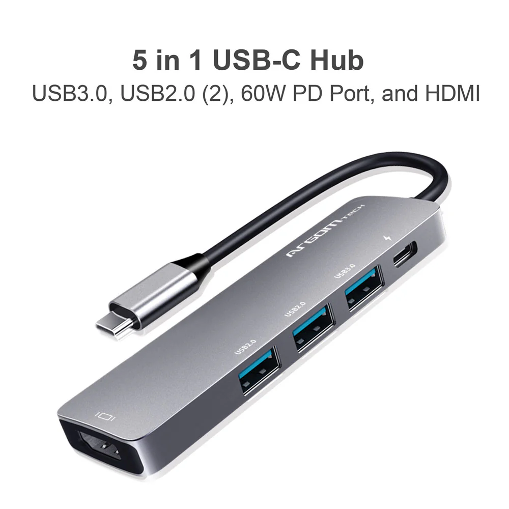 ADAPTADOR 5 EN 1 TIPO-C HUB ONEAXESS