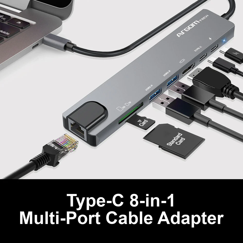ADAPTADOR 8 EN 1 TIPO C HUB ONEAXESS