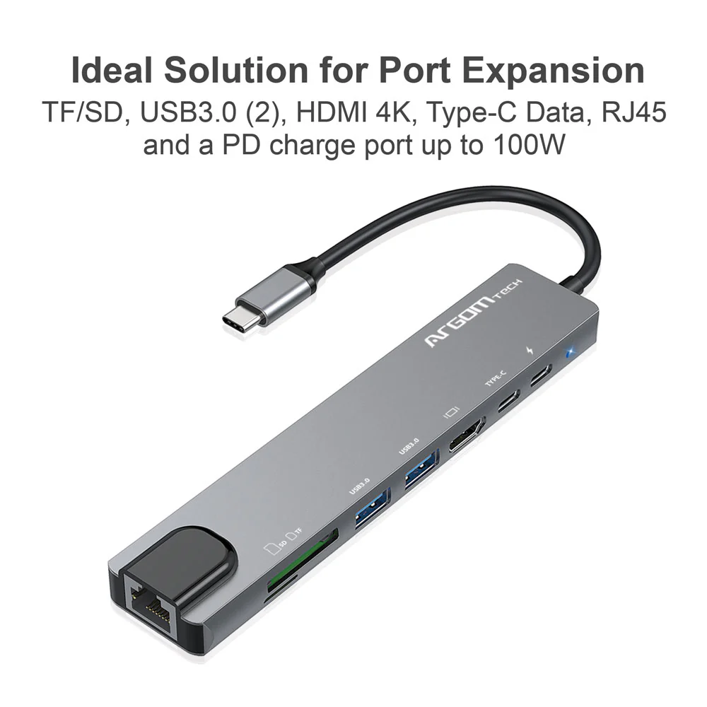 ADAPTADOR 8 EN 1 TIPO C HUB ONEAXESS