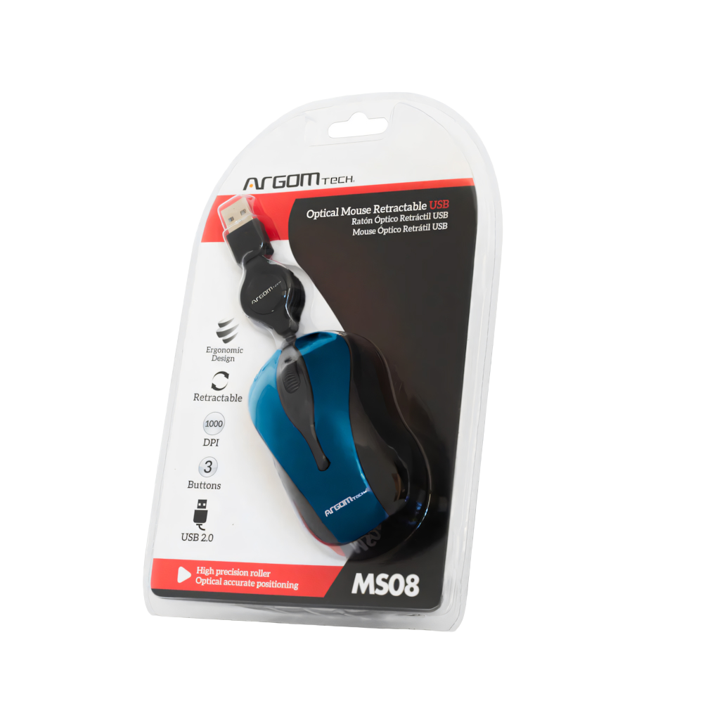 MOUSE OPTICO RETRACTIL