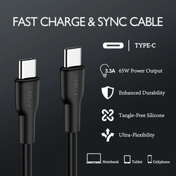 CABLE DURA FLEX 65W TIPO-C A TIPO-C 1.8M