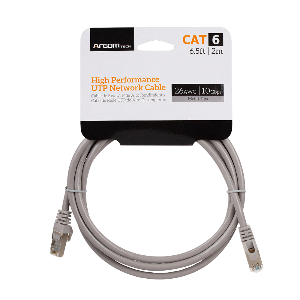 CABLE DE RED CAT6 GRIS 2M