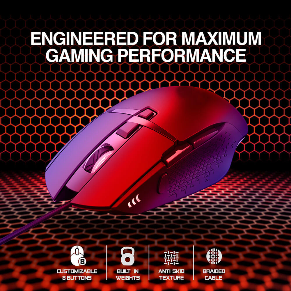 MOUSE GAMER COMBAT MS46 USB NEGRO