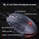 MOUSE GAMER COMBAT MS46 USB NEGRO