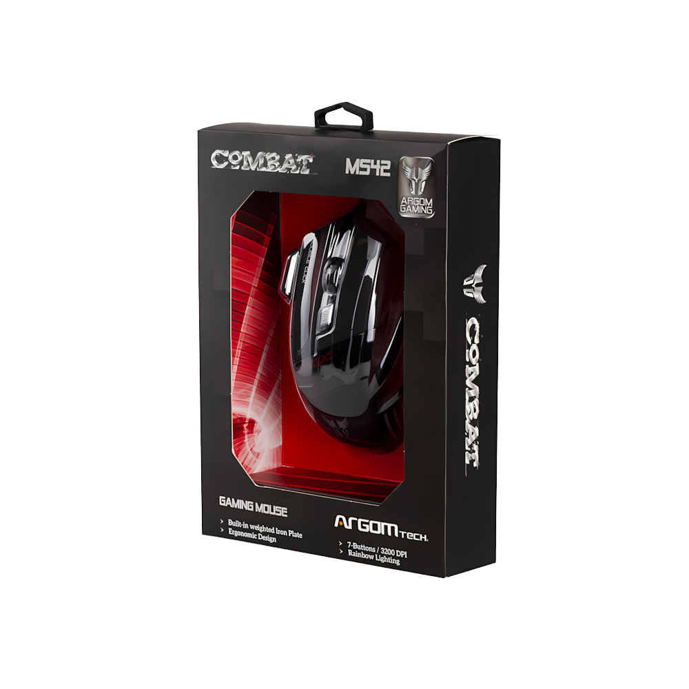 MOUSE GAMER COMBAT MS42 USB NEGRO