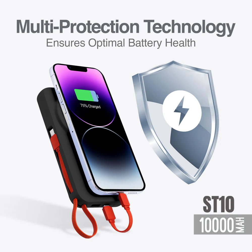 BATERÍA EXTERNA MAGNÉTICA 3 EN 1 ST10 DE 10 000 MAH