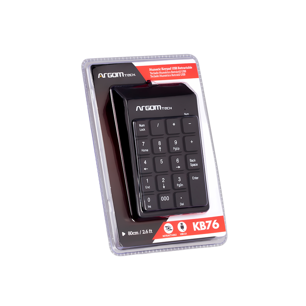 PAD NUMERICO RETRACTIL USB 19 TECLAS