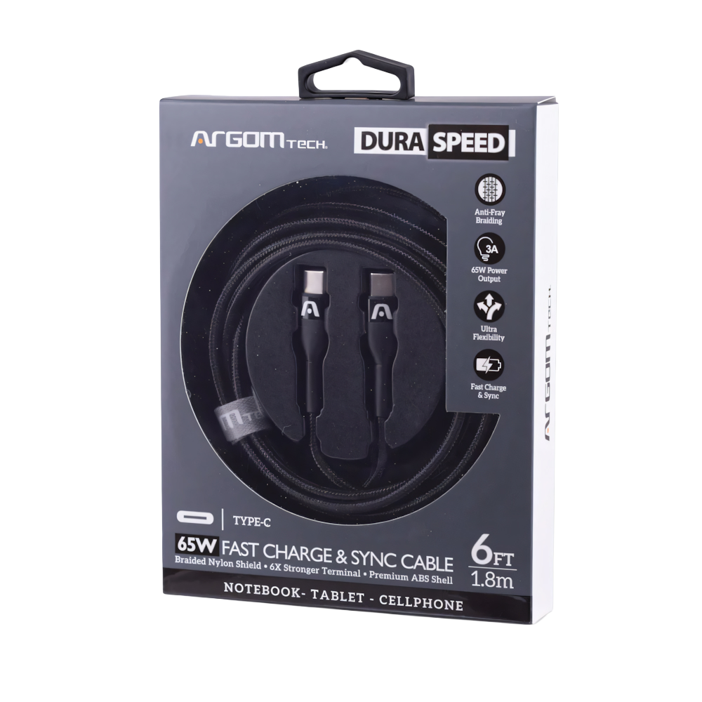CABLE DURA SPEED 65 W TIPO-C A TIPO-C 1.8 M