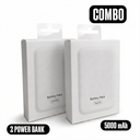 Pack Power Bank 5000 mAh iPhone (2 Unidades)