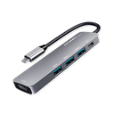 Adaptador 5 En 1 Tipo-C Hub Oneaxess