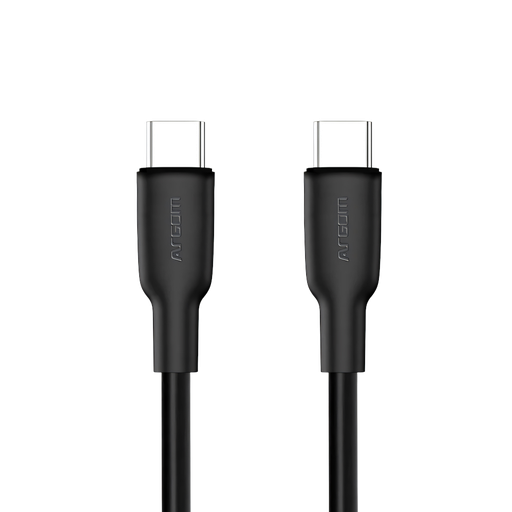 [ARG-CB-0070BK] Cable Dura Flex 65W Tipo-C A Tipo-C 1.8M (Negro)