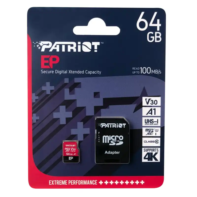 MEMORIA MICRO SD PATRIOT EP V30 A1 64GB