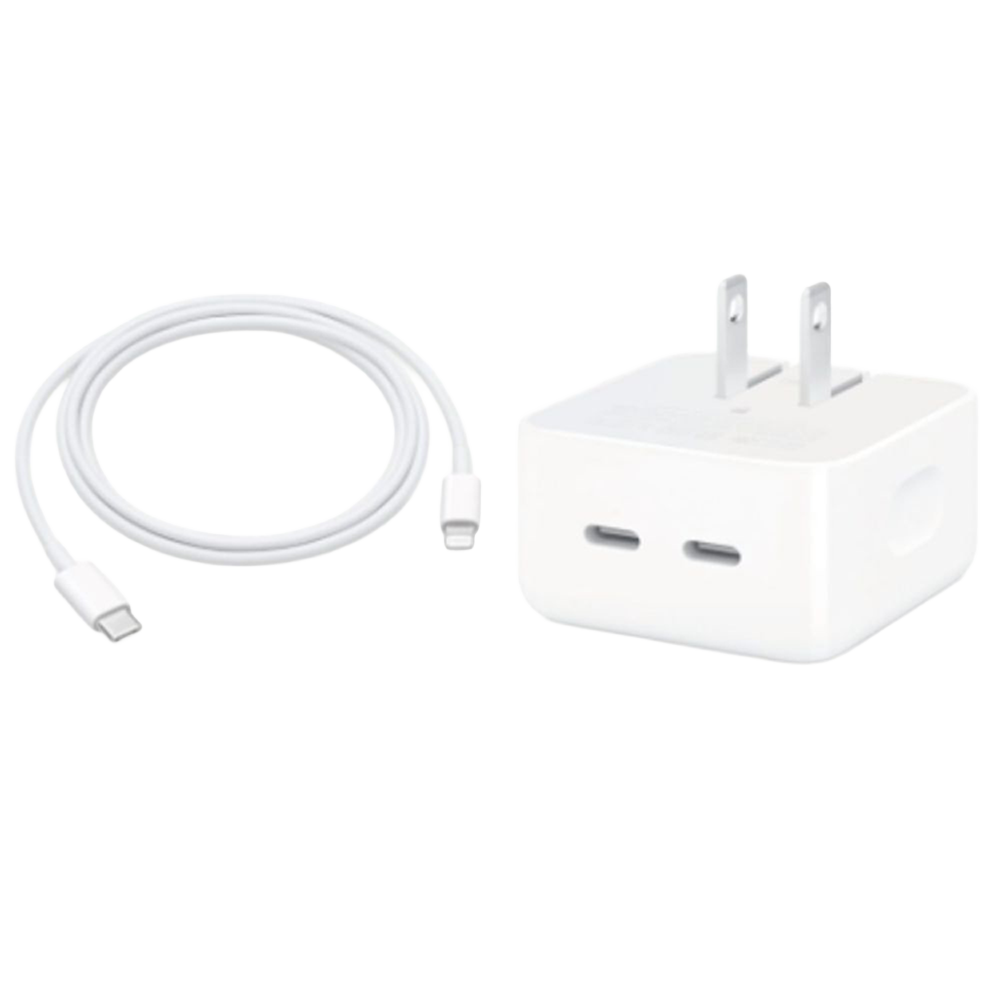 Cargador USB-C Dual 35W Para Apple + Cable USB-C