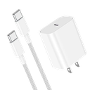 Cargador USB-C 35W Para Apple + Cable Trenzado USB-C a USB-C