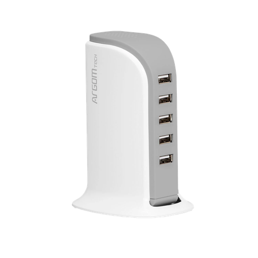 [ARG-AC-0119WT] Estación De Carga 5 Puertos Usb 6A