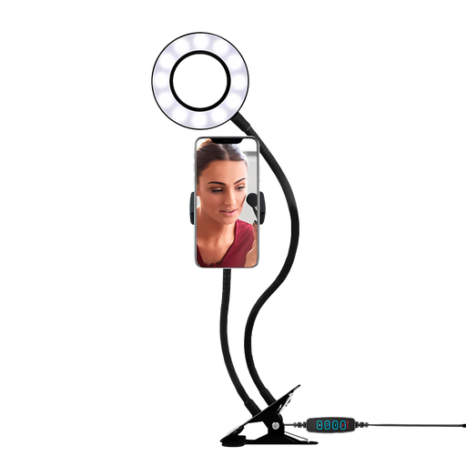 [ARG-LP-9300BK] Lampara Led De 3,5" Brazo Flexible Y Clip