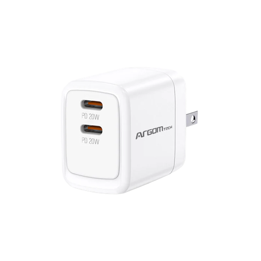[ARG-AC-0132WT] Cargador Dual 2X Tipo C 40W