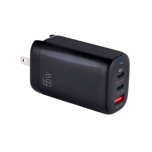 [ARG-AC-0126BK] Cargador Volta P8 Carga Rápida 65W - 3 Puertos 